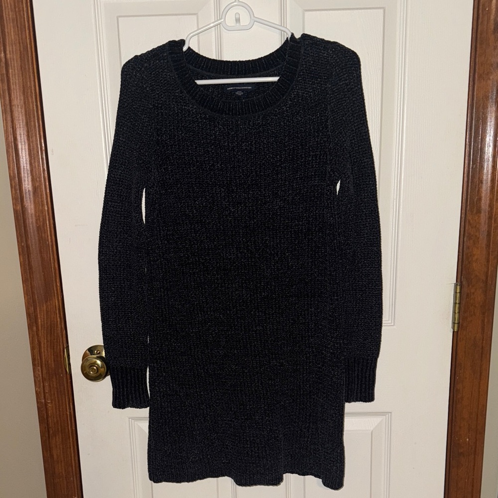 American Eagle Outfitters Navy Long Sleeve Dress